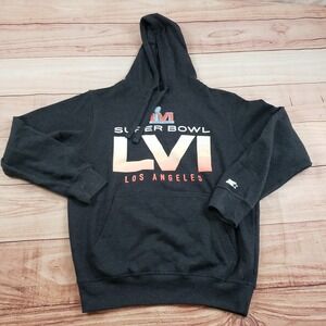 NEW Los Angeles Rams Sweater Mens Medium Gray Football‎ Super Bowl LVI Starter